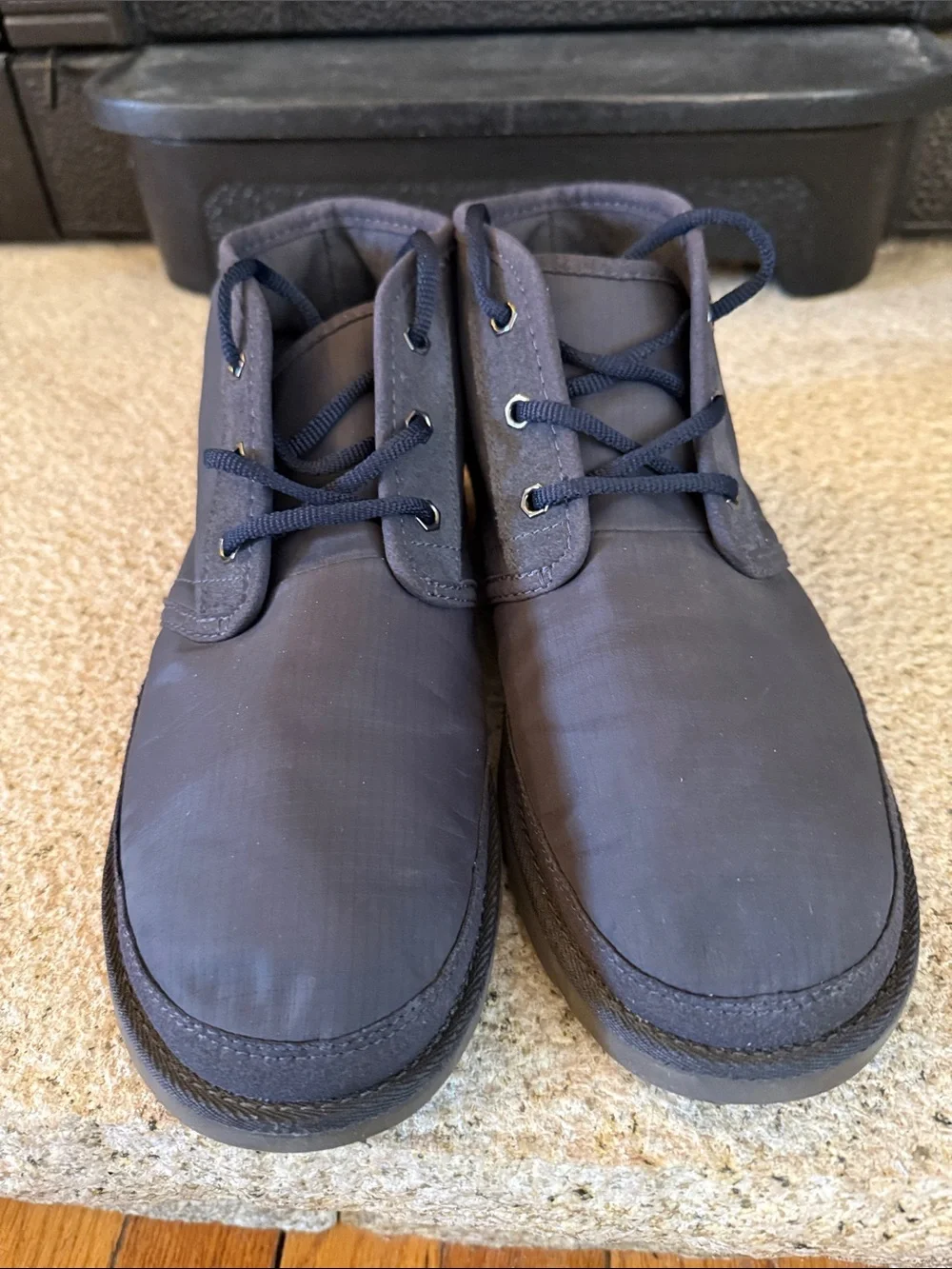 UGG Men's Navy Blue Chukka Boots - Nylon and Suede